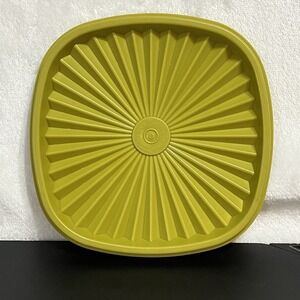 Vintage TUPPERWARE Avocado Green Servalier Replacement Lid #841 FOR 6" Bowl #840